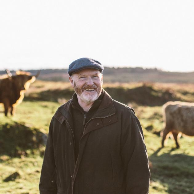 Neale with the cattle